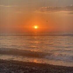 Sonnenuntergang am schwarzen Meer